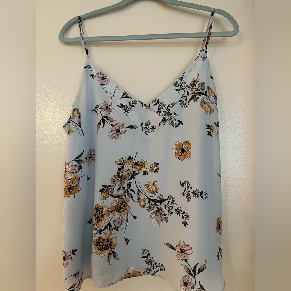 Light blue floral camisole top